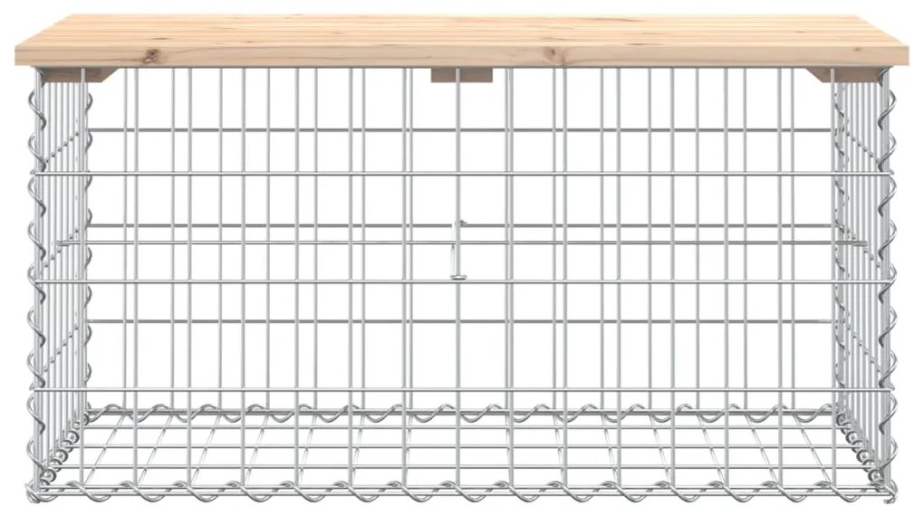 Banco de jardim c/ design gabião 83x44x42 cm pinho maciço