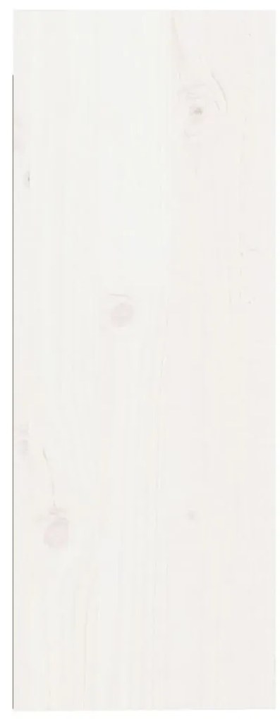 Mesas de cabeceira 2 pcs 30x30x80 cm pinho maciço branco