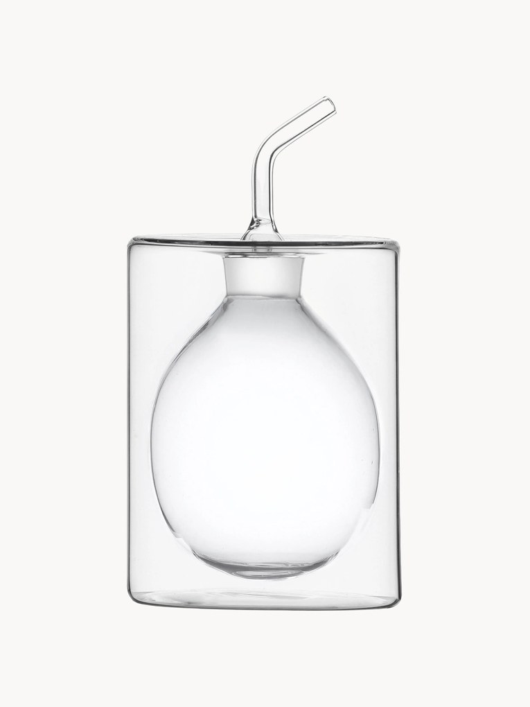 Dispensador de vinagre e azeite em borosilicato artesanal Cilindro, Alt 15 cm