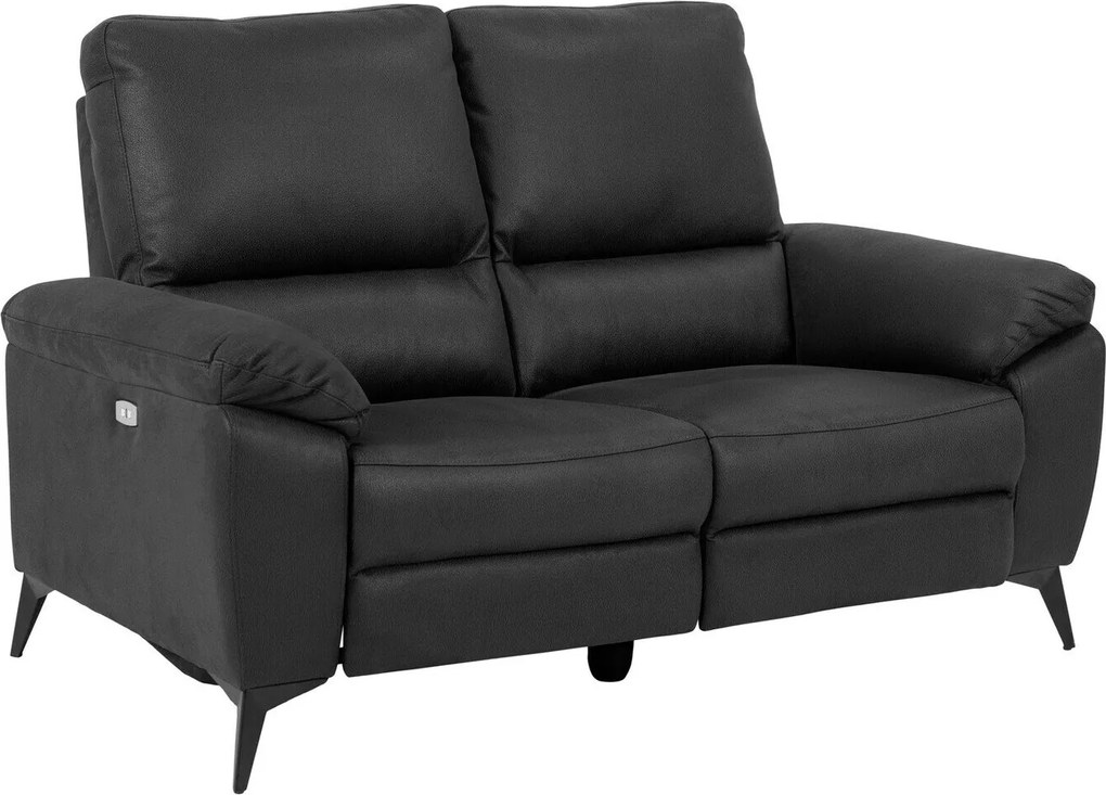 Sofá reclinável Norsica 360, Cinzento escuro, 160x96x102cm, 84 kg, Tecido, Pernas: Metal