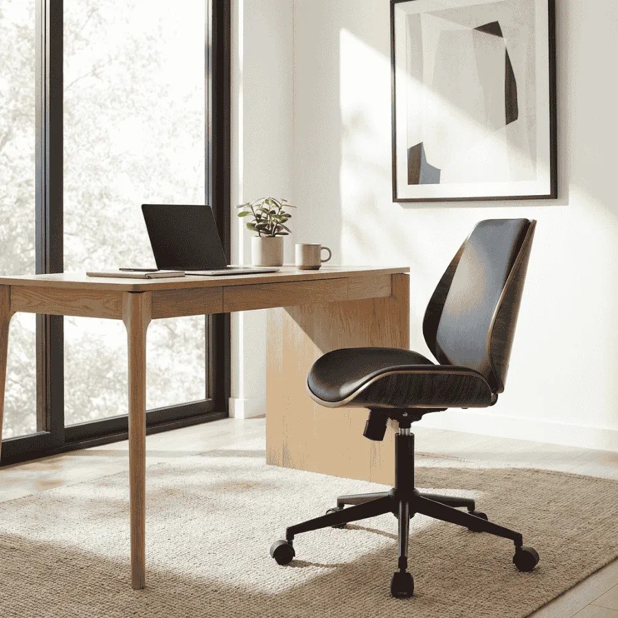 Cadeira de Escritório Mitch Preto e Nogueira