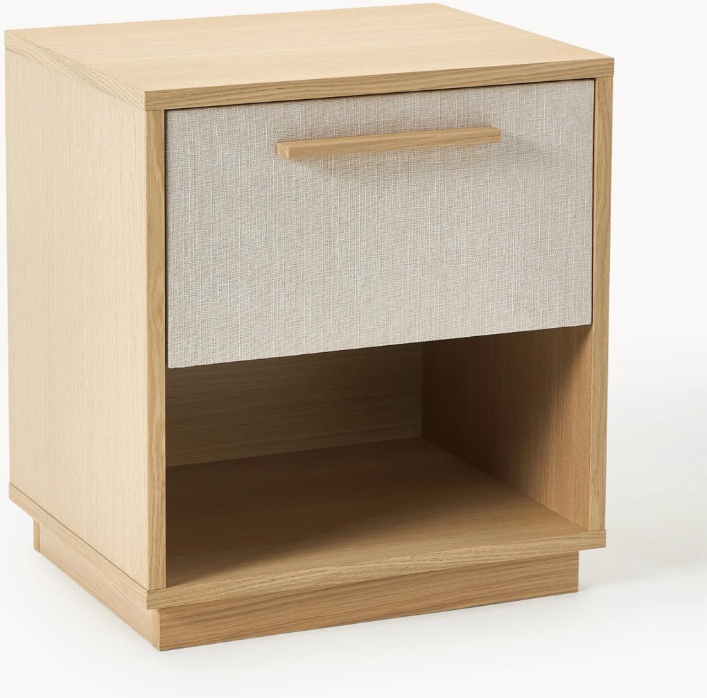 Mesa de cabeceira em madeira com frente estofada Wisp