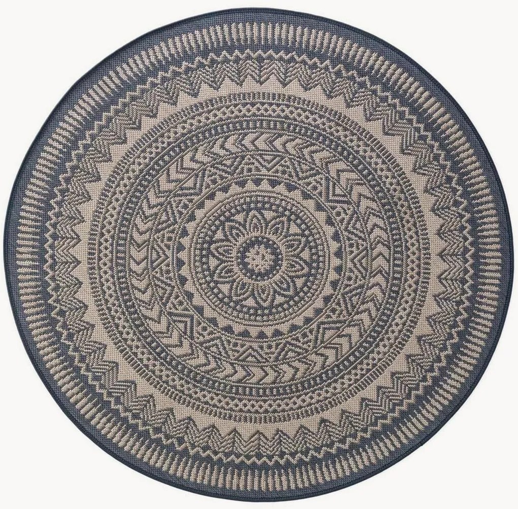 Tapete redondo para interior e exterior Metro