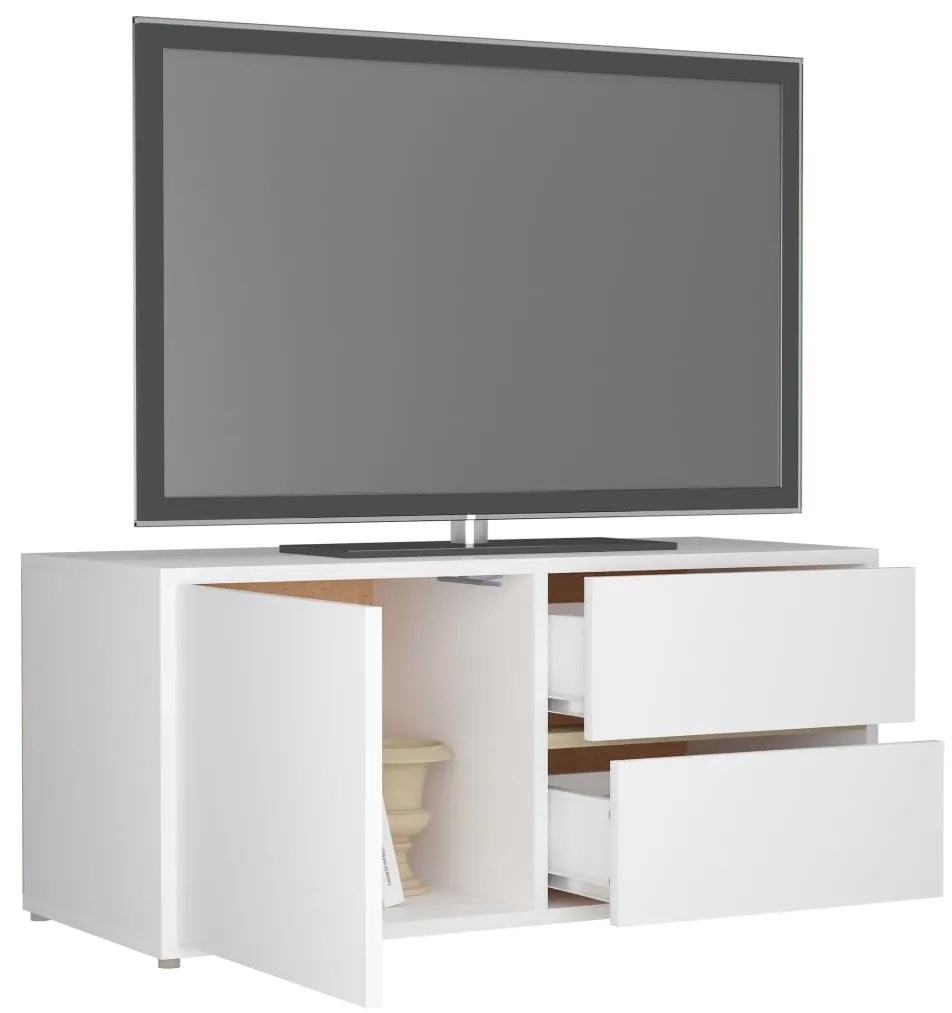 Móvel de TV 80x34x36 cm contraplacado branco