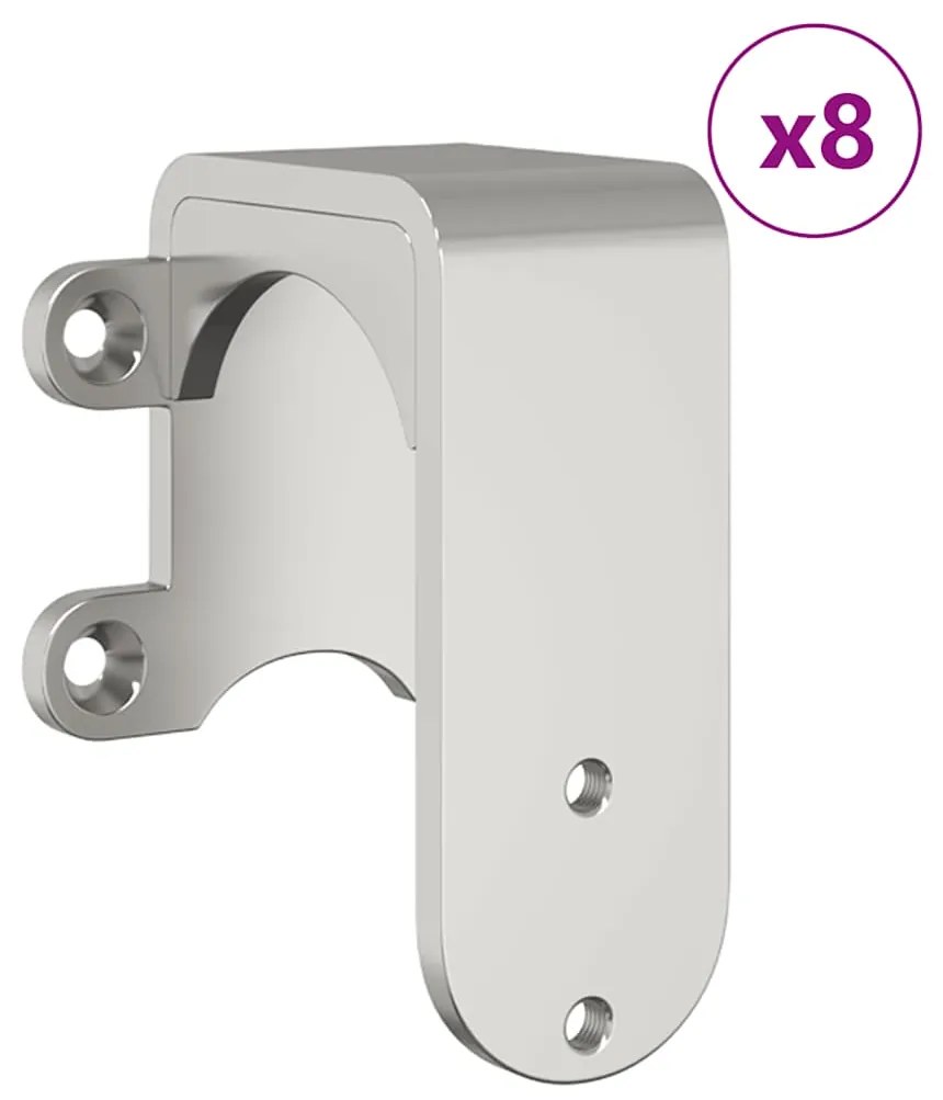 Kit ferragens p/ porta deslizante 400cm aço inoxidável prateado