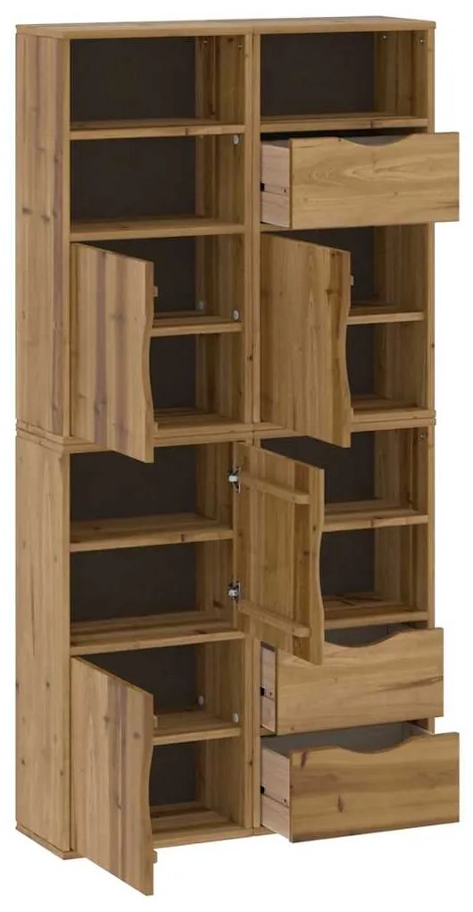 Móveis de apoio 4 pcs ODDA 40x24x79 cm pinho de madeira maciça