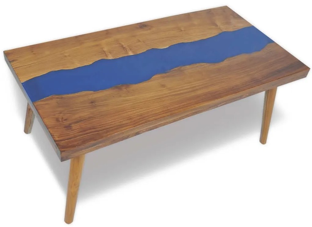 Mesa de centro em resina de teca 100x50x40 cm