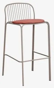 Taburete Alto De Jardim Em Aço Anerina Moka Brown & ↑75 Cm & Terracota - Sklum