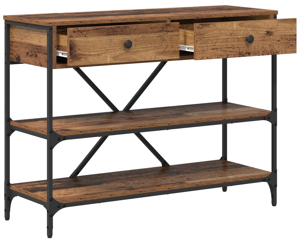 Mesa de Console Madeira Velha 100x34.5x75 cm