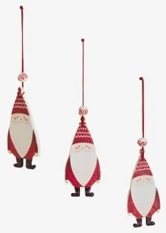 Pack De 3 Enfeites De Natal Em Papel Machê Vaucat Vinho Tinto - Sklum