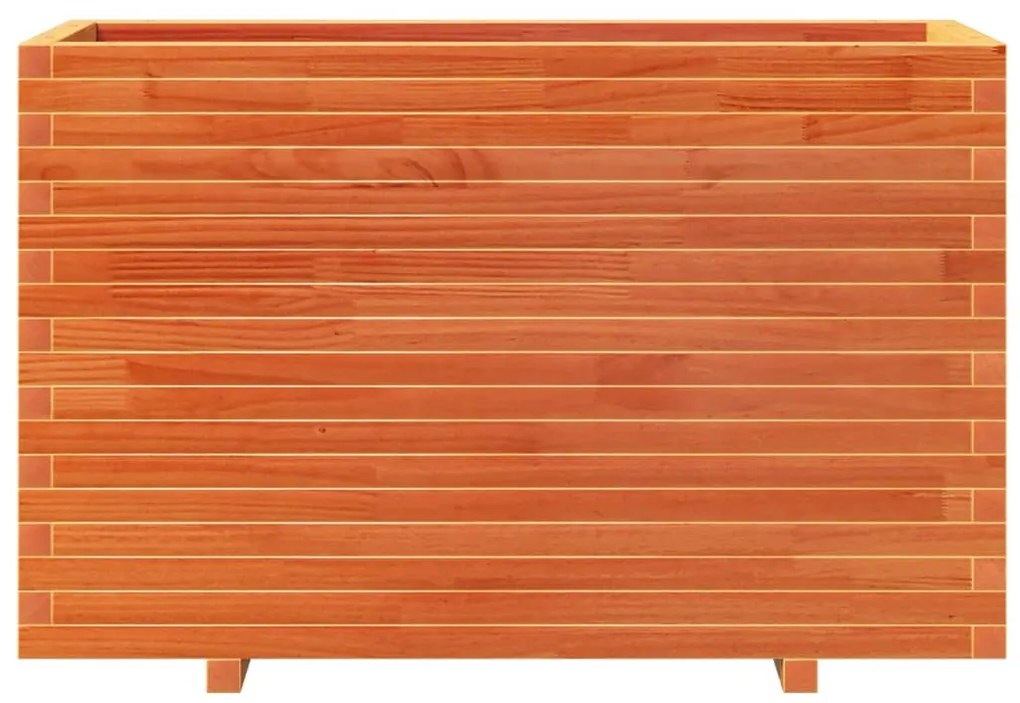Vaso/floreira de jardim 110x40x72,5cm pinho maciço castanho mel
