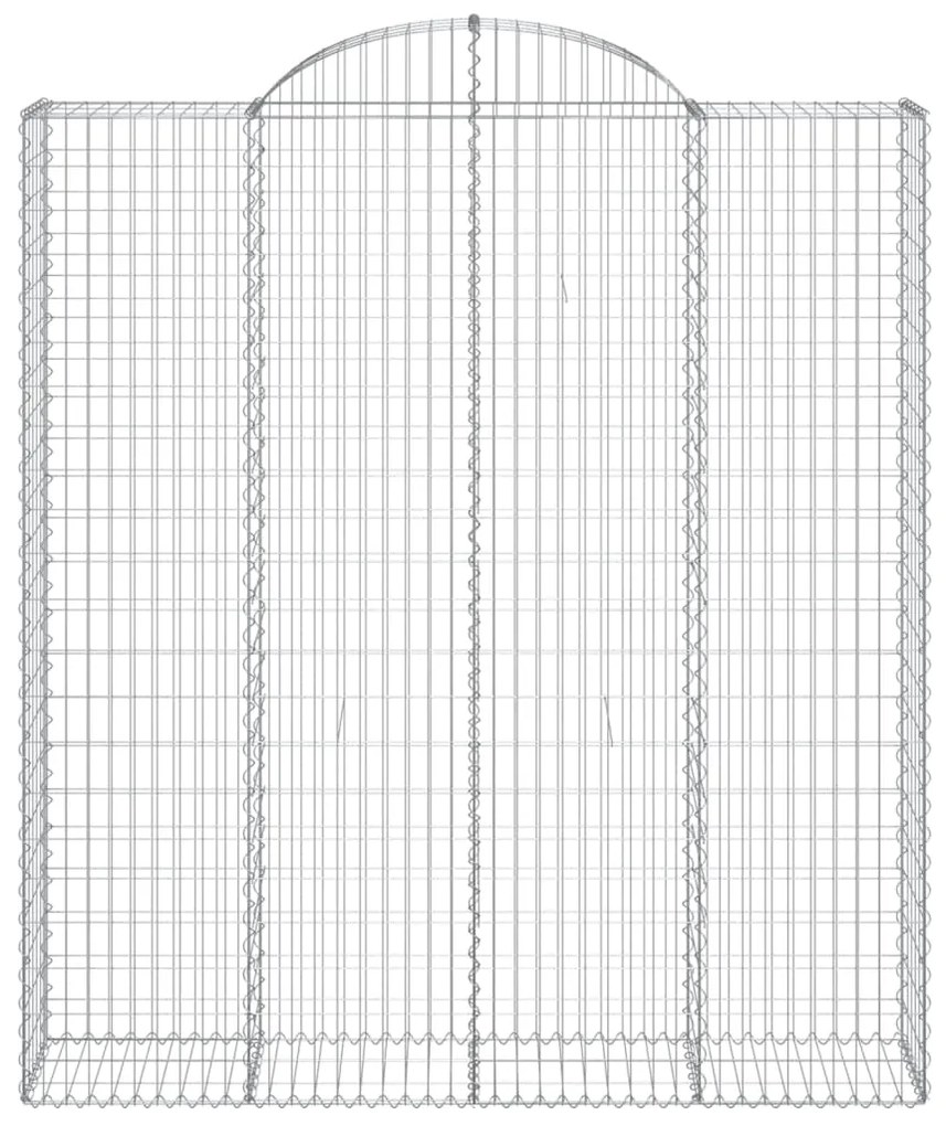 Cestos gabião arqueados 4pcs 200x50x220/240cm ferro galvanizado