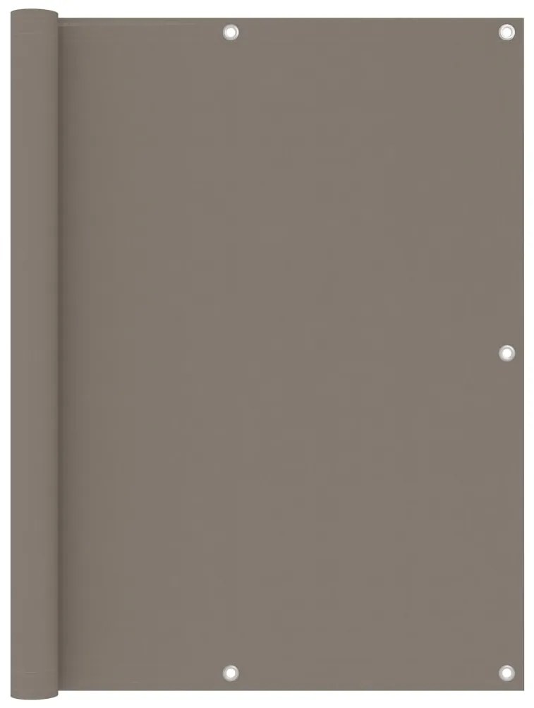 Tela de varanda 120x500 cm tecido Oxford cinzento-acastanhado