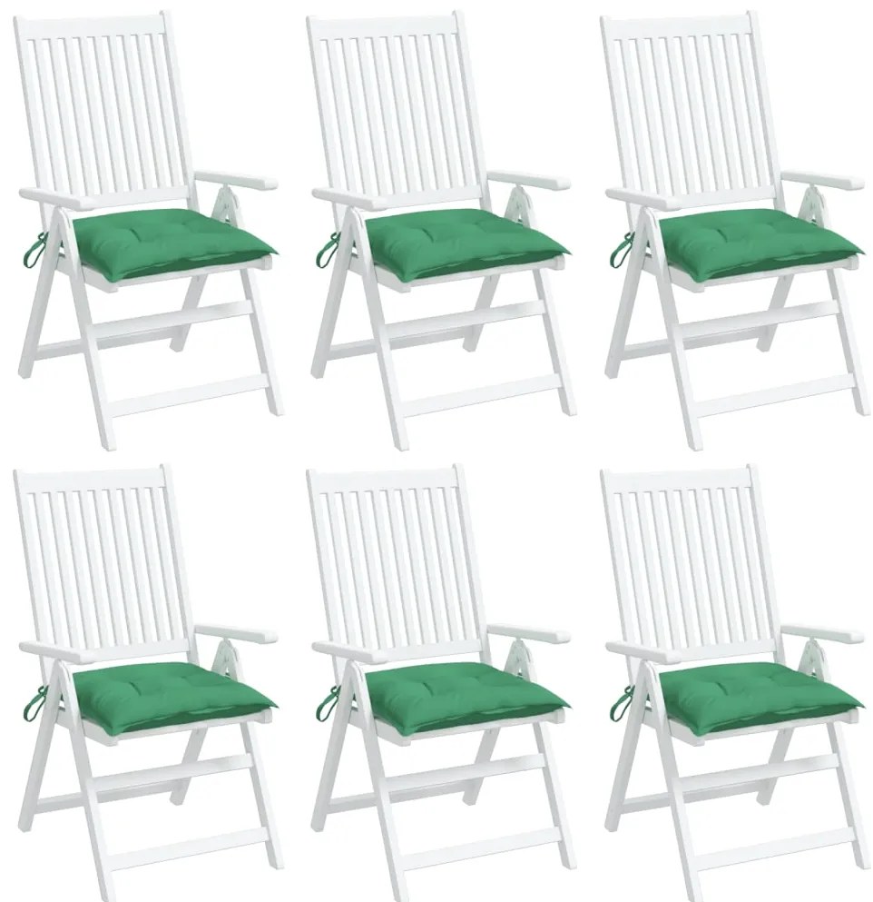 Almofadões para móveis de paletes 6 pcs tecido oxford verde