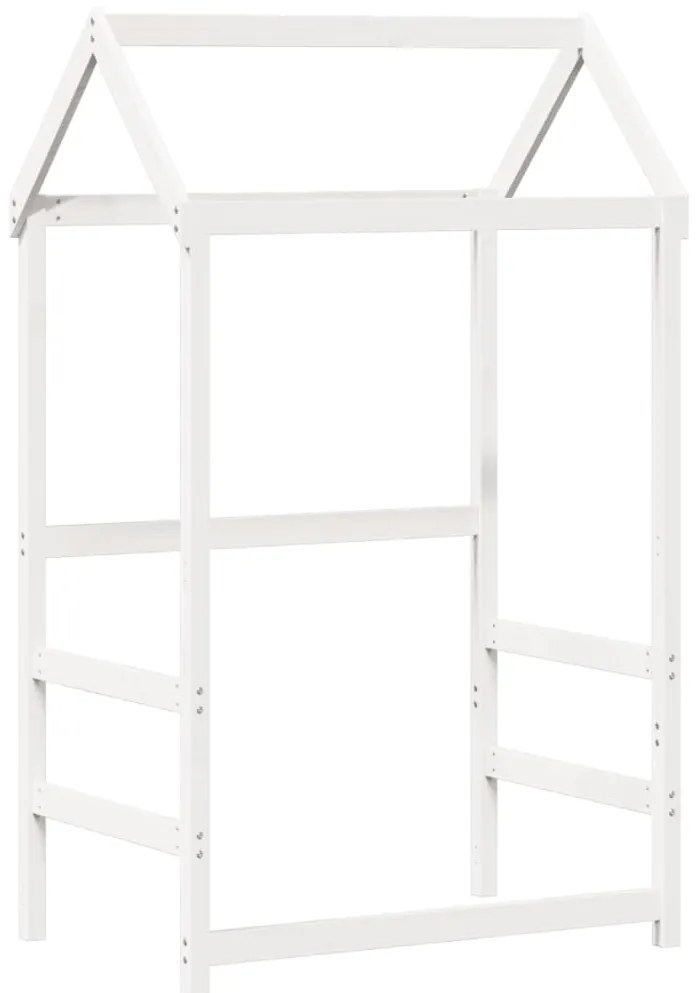Conj. sofá-cama e banco c/ telhado 90x190cm pinho maciço branco