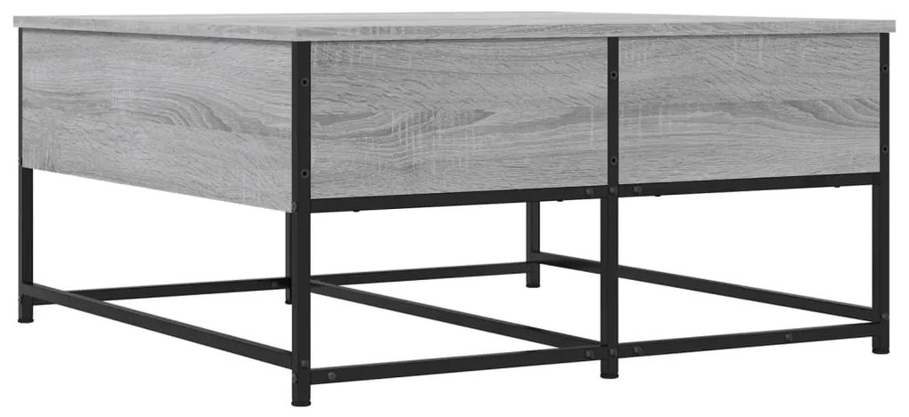Mesa de centro 80x80x40 cm derivados de madeira cinzento sonoma