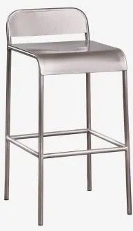 Banqueta Alta Em Aço Inoxidável Narnial ↑65 Cm & Aço Inoxidável - Sklum