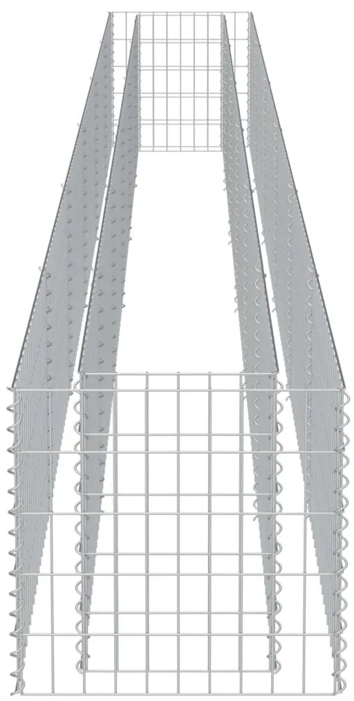 Canteiro elevado/cesto gabião 540x50x50 cm aço galvanizado