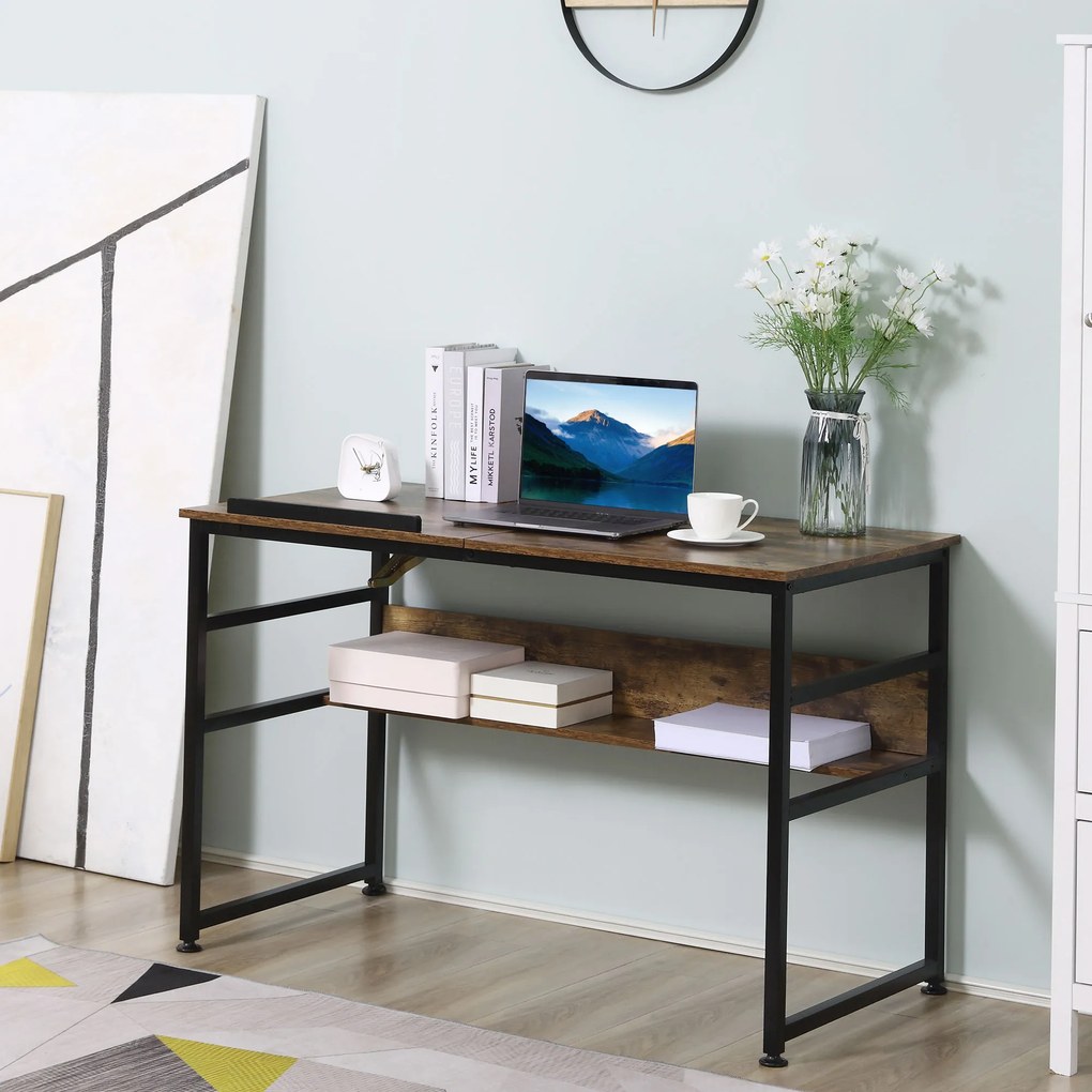 Mesa de desenho inclinável para escritório informático, design industrial — tampo elevável, prateleira — painéis de aglomerado com acabamento em imita