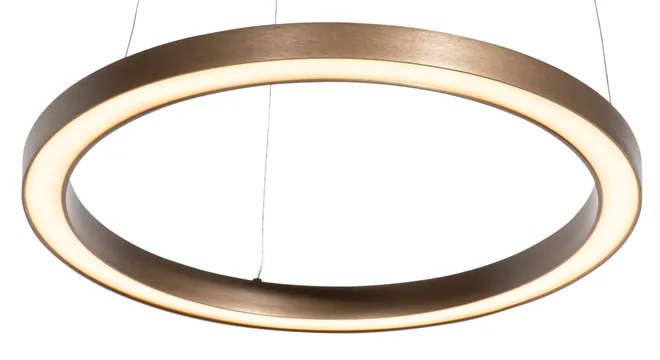 Candeeiro de suspensão em bronze 40 cm com LED regulável em 3 níveis - Girello