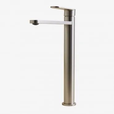 Torneira Para Lavatório De Latão Alameda ↑30 Cm & Cinzento Escovado - Sklum