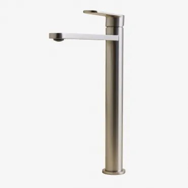 Torneira Para Lavatório De Latão Alameda Cinzento Escovado & ↑30 Cm - Sklum