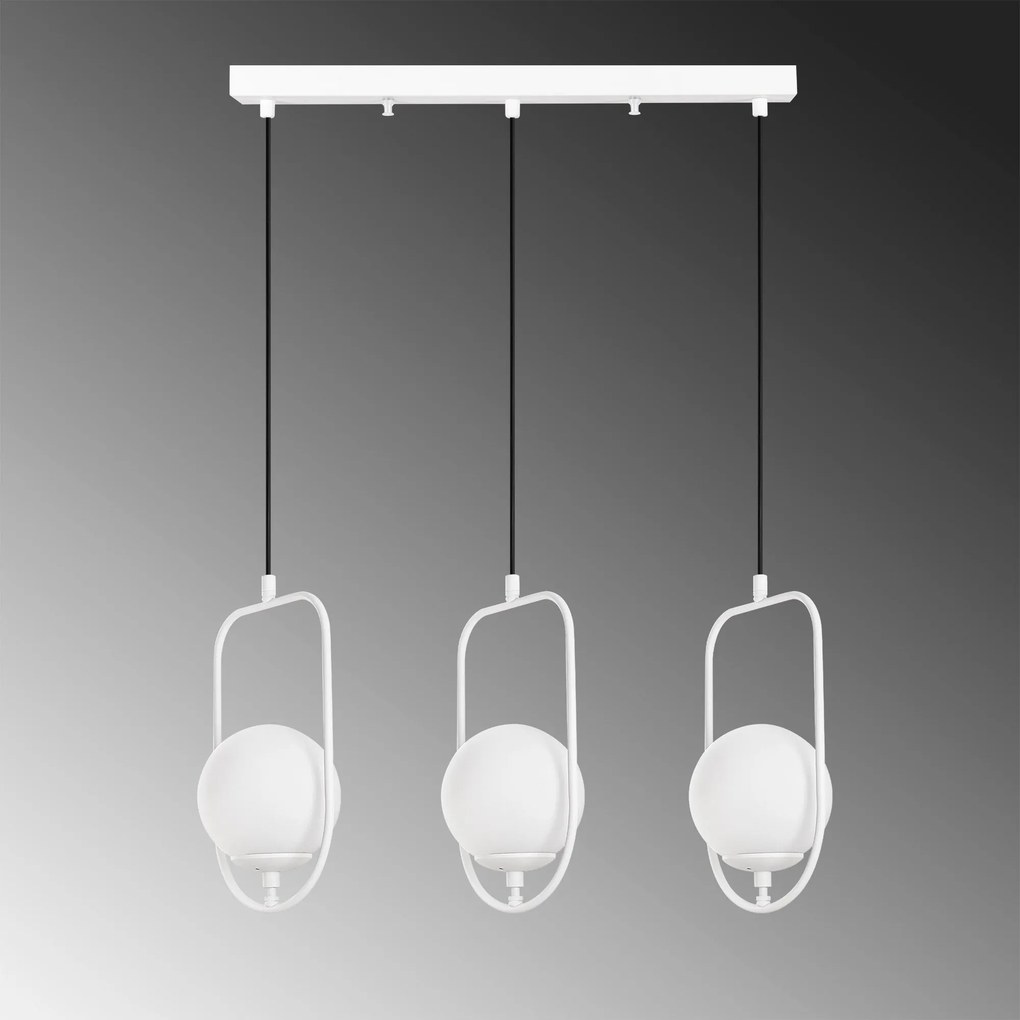 Candeeiro Suspenso Skew – Branco – 80 cm x 185 cm