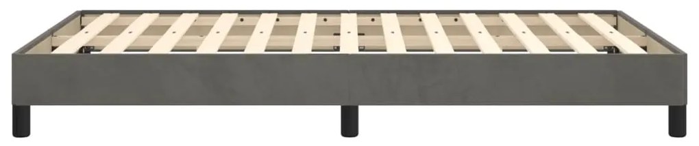 Estrutura de cama sem colchão 120x190 cm Veludo cinza escuro