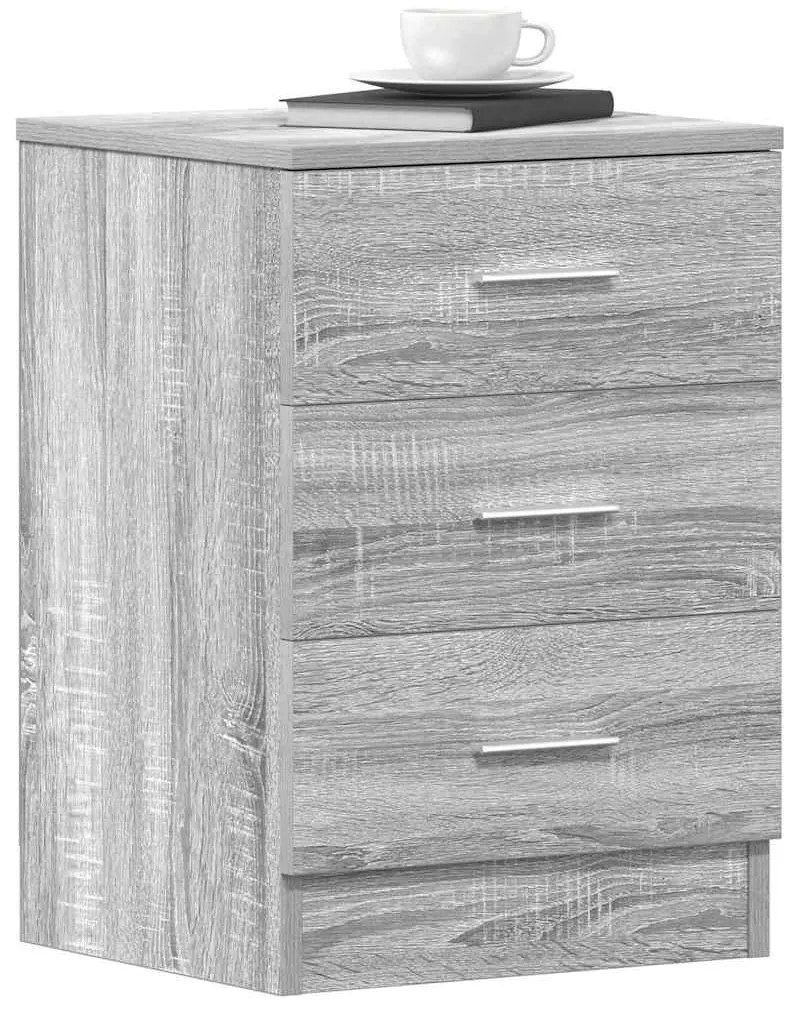 Mesa cabeceira 38x35x56 cm derivados de madeira cinzento sonoma
