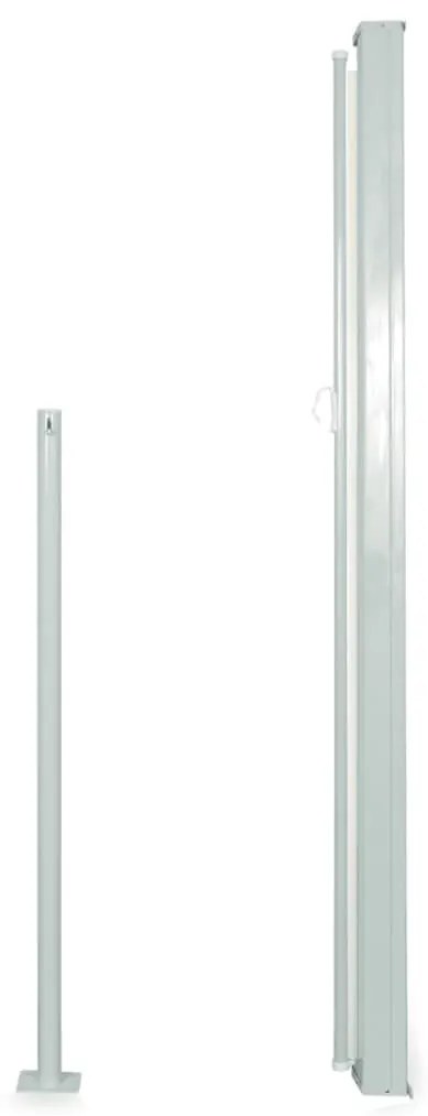 Toldo lateral retrátil para pátio 160x300 cm cor creme