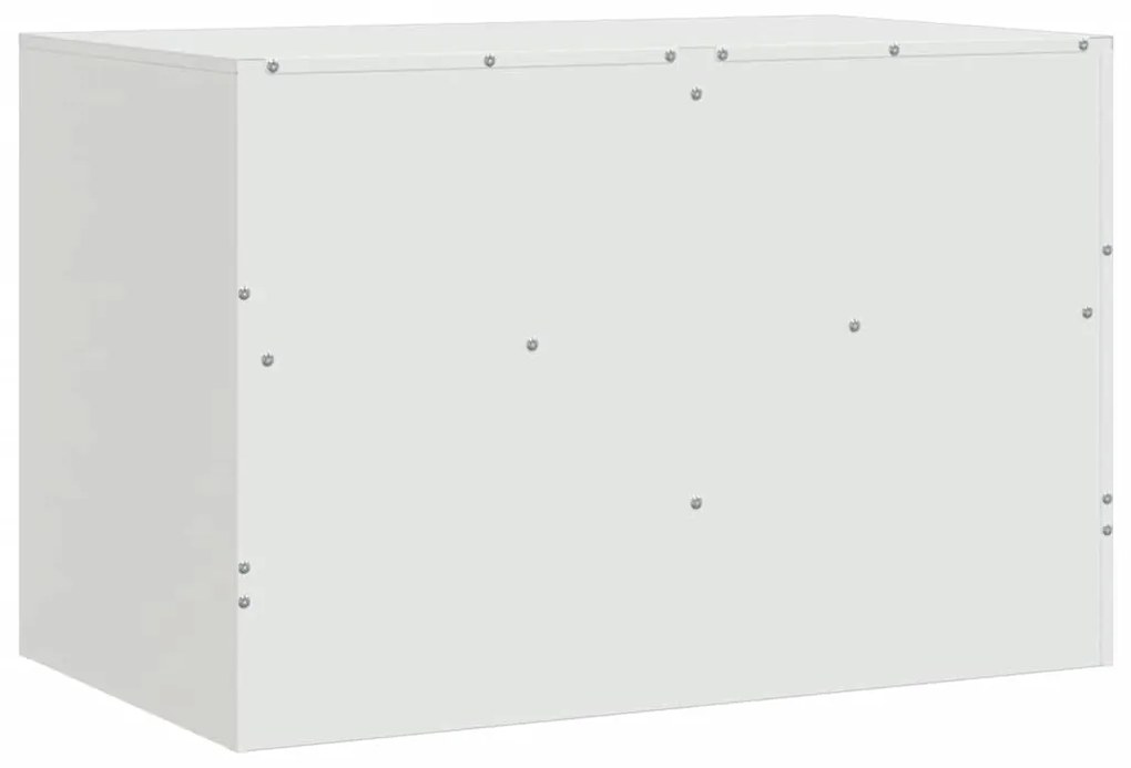 Móveis de TV 2 pcs 67x39x44 cm aço branco
