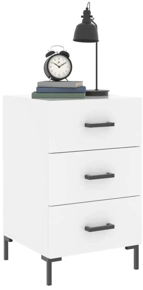Mesa de cabeceira 40x40x66 cm derivados de madeira branco