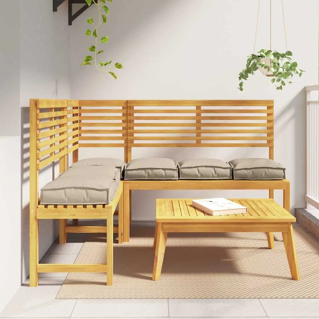 vidaXL Almofada 6 pcs Cinzento-acastanhado 40 x 40 x 8 cm