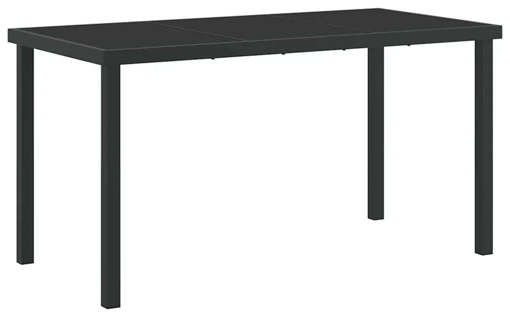 Conjunto de Jantar para Jardim com 5 Peças - Textilene Preto e Aço