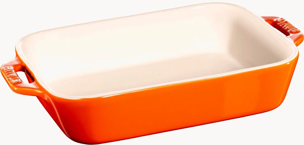 Travessa de forno retangular em cerâmica Orange