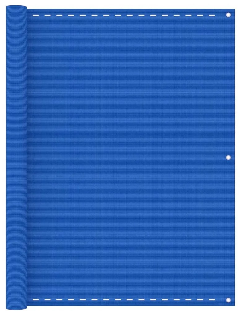 vidaXL Tela de varanda 120x500 cm PEAD azul