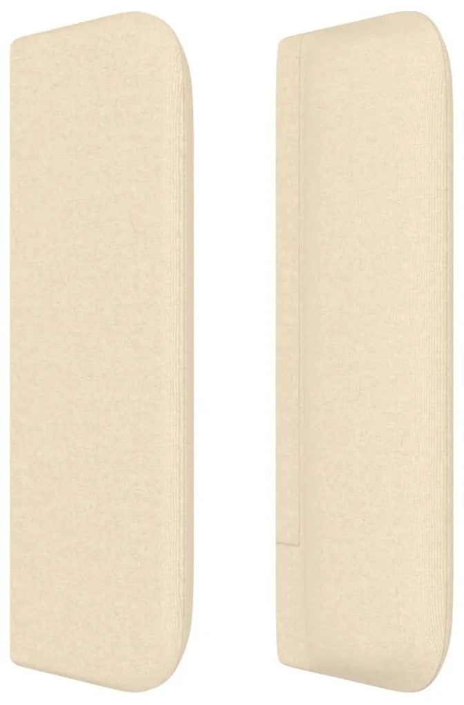 Cabeceira de cama c/ abas tecido 183x16x78/88 cm creme