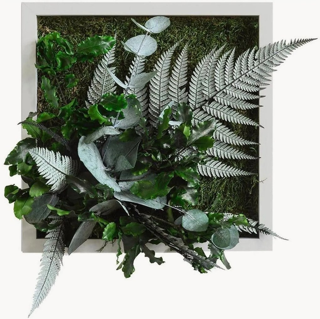 Quadro de parede emoldurado artesanal com design de selva Tropic
