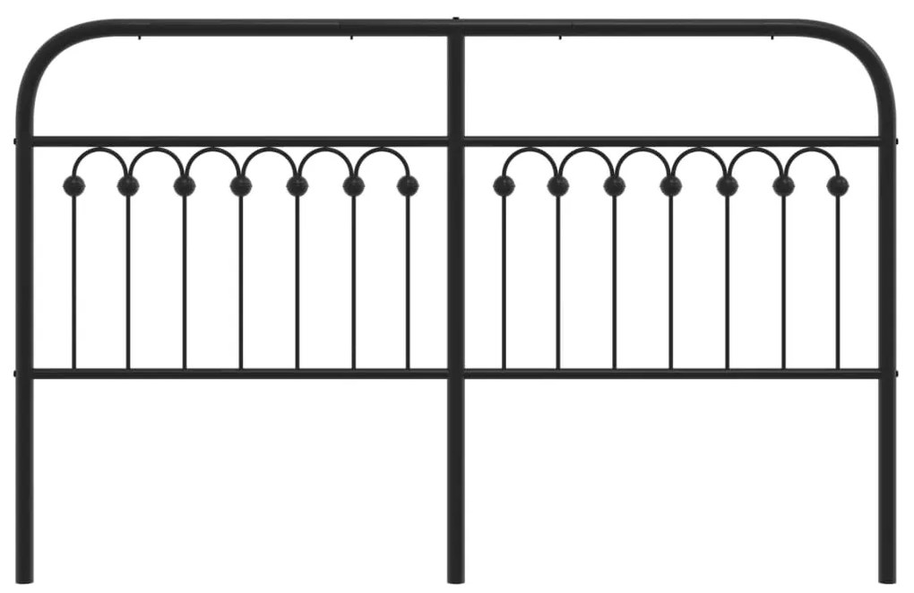 Cabeceira de cama 160 cm metal preto