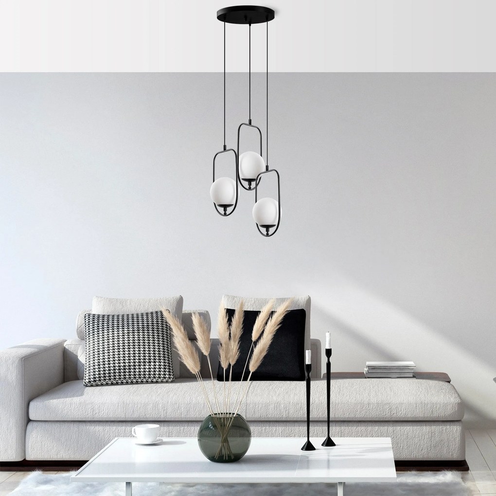 Candeeiro de Teto Skew – Preto – 55 cm x 185 cm