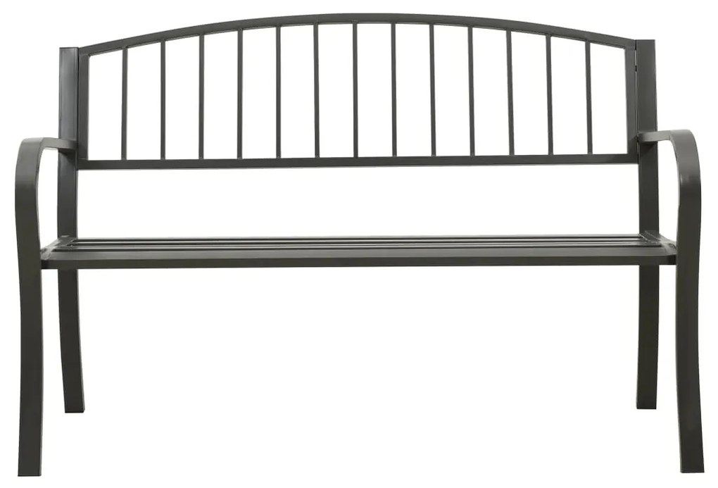 Banco de jardim 120 cm aço cinzento