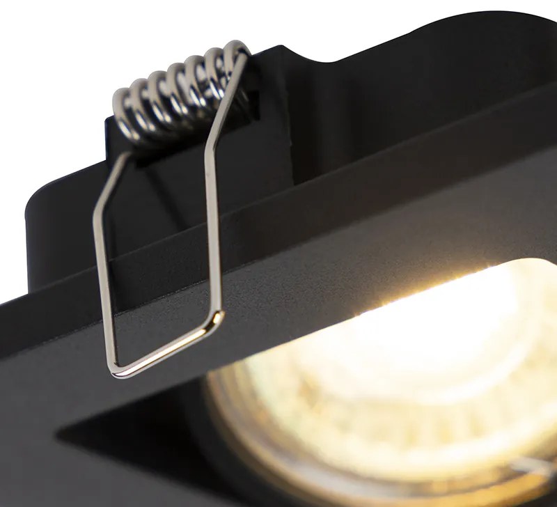 Foco embutido inteligente moderno preto incluindo 2 Wifi GU10 - Qure