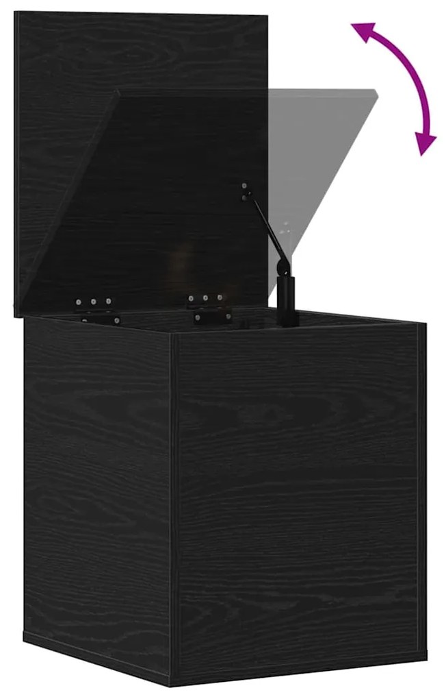 Caixa de Armazenamento vidaXL Carvalho Preto 40x42x46 cm Madeira de En