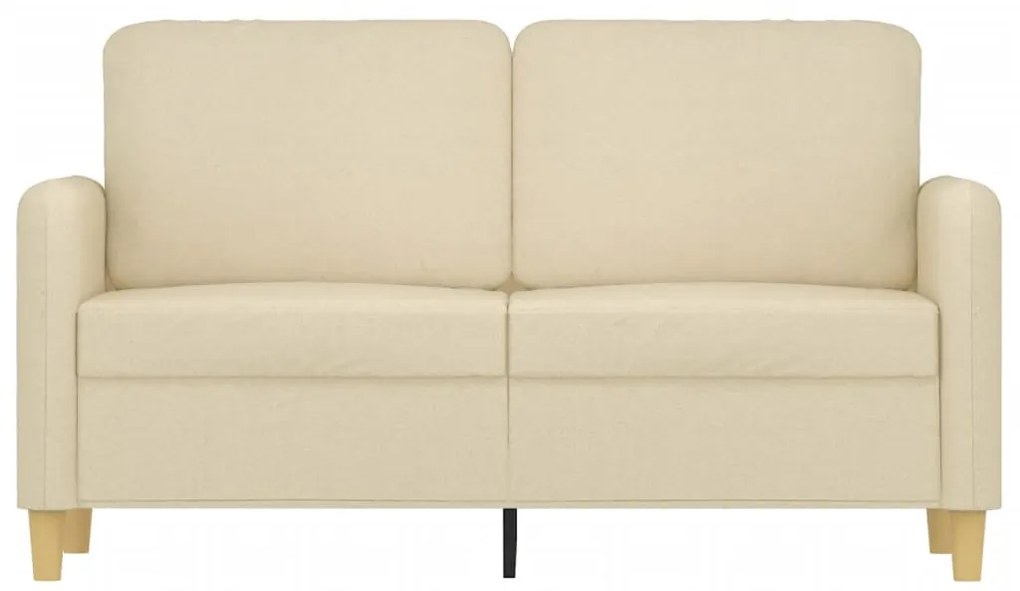 Sofá de 2 lugares tecido 120 cm cor creme
