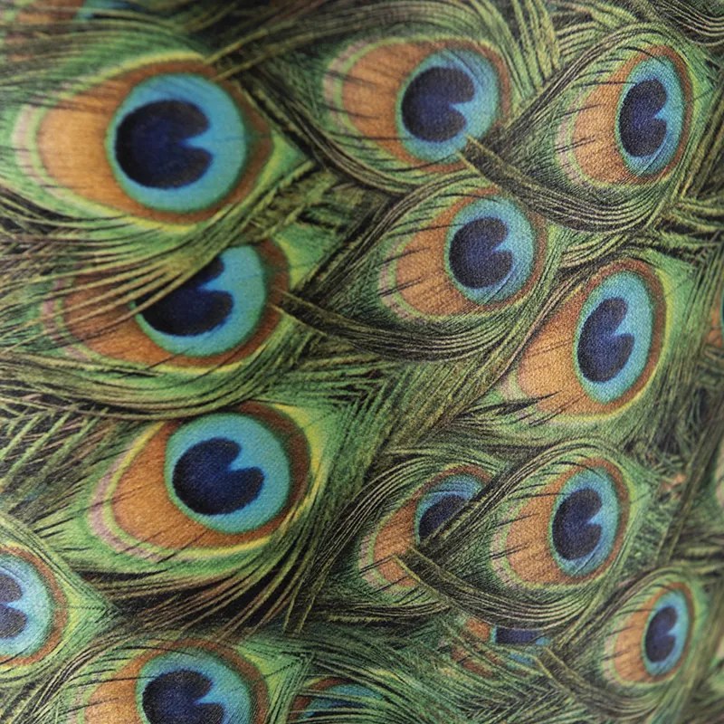 Abajur de veludo com design de pavão 40/40/40 com interior dourado