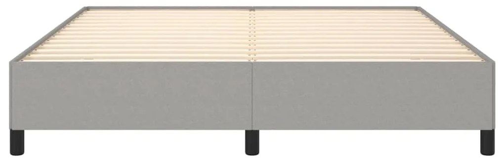 Estrutura de cama sem colchão 180x200 cm tecido cinzento-claro