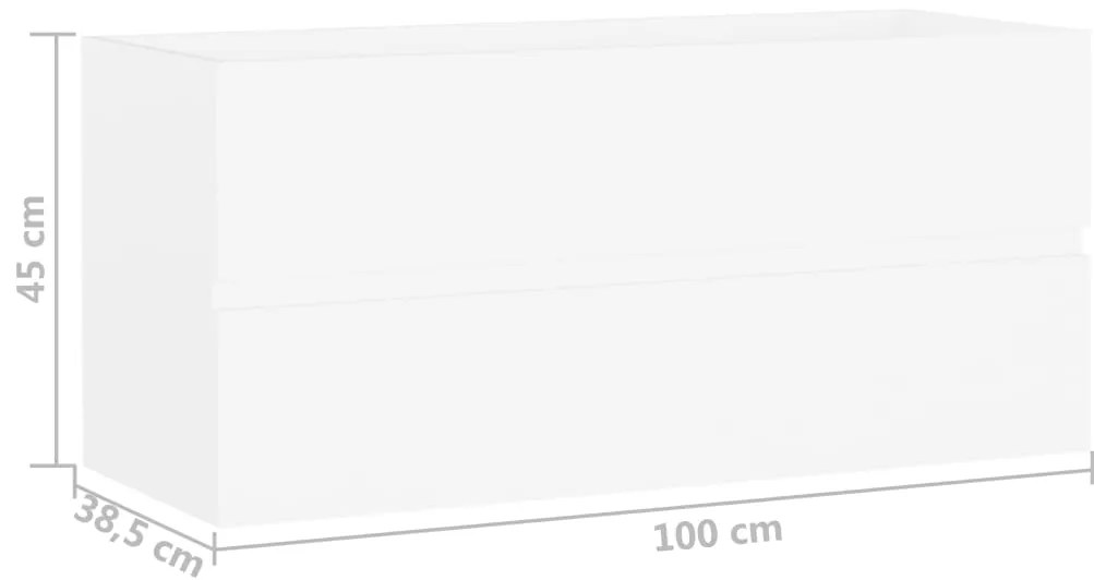 Armário de lavatório derivados de madeira branco