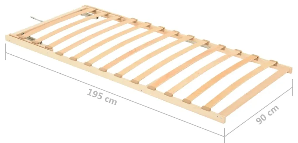 Estrado de ripas com 13 ripas cabeceira ajustável 90x200 cm | BIANO