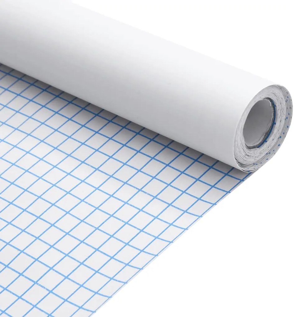 Autocolantes para móveis 90x500 cm PVC branco mate