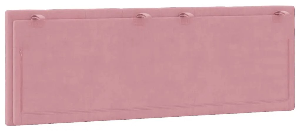 Almofadão de cabeceira 140 cm veludo rosa